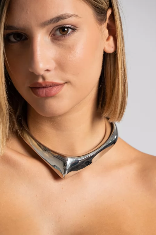 Choker Μεταλλικό V