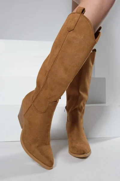 Cowboy Boots Suette Camel