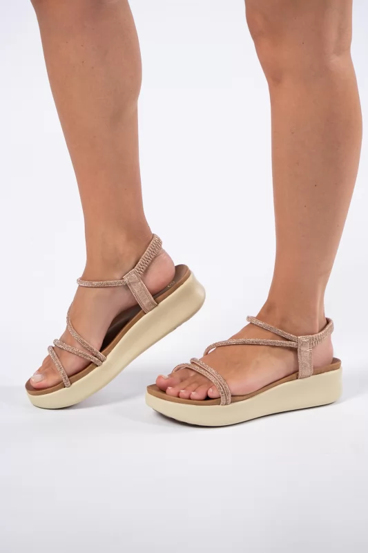 Flatform Strass Bronze