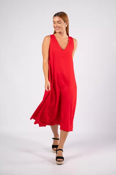 Dress A Sleeveless Red