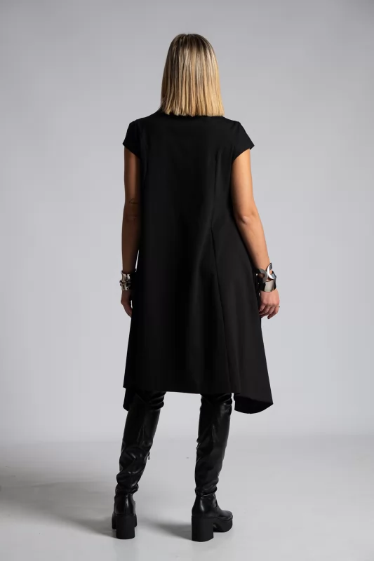 Sleeveless Dress Line A Leatherette