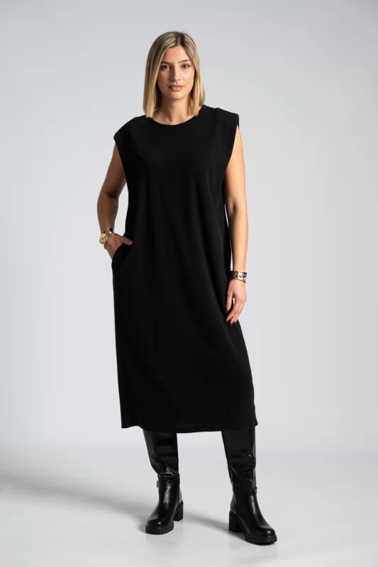 Midi Sleeveless Knitted Dresss