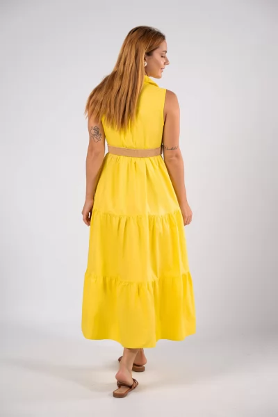 Φόρεμα Αμάνικο Σεμιζιέ Lemon