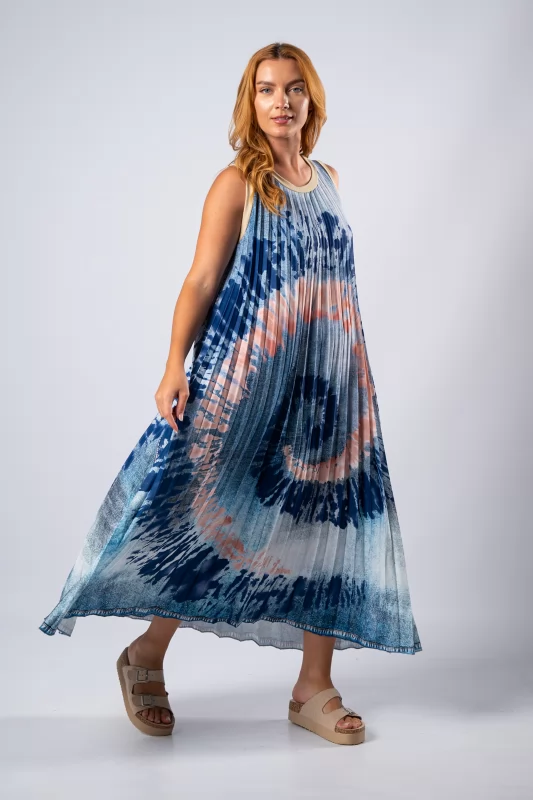 Φόρεμα Αμάνικο Shell Μπλε-Denim