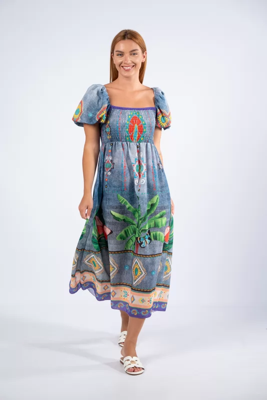 Φόρεμα Butterfly Multicolor-Denim