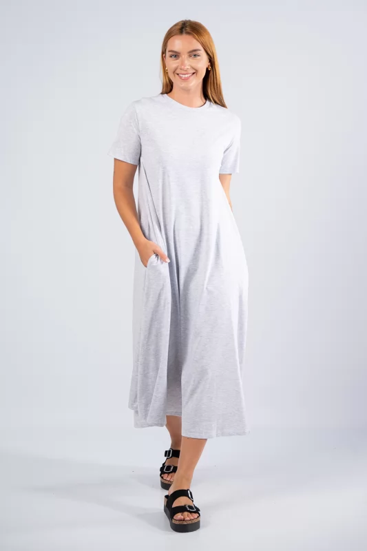 Dress Cotton Basic Grey