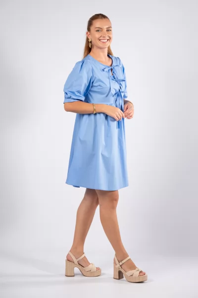 Φόρεμα Cotton Γαλάζιο