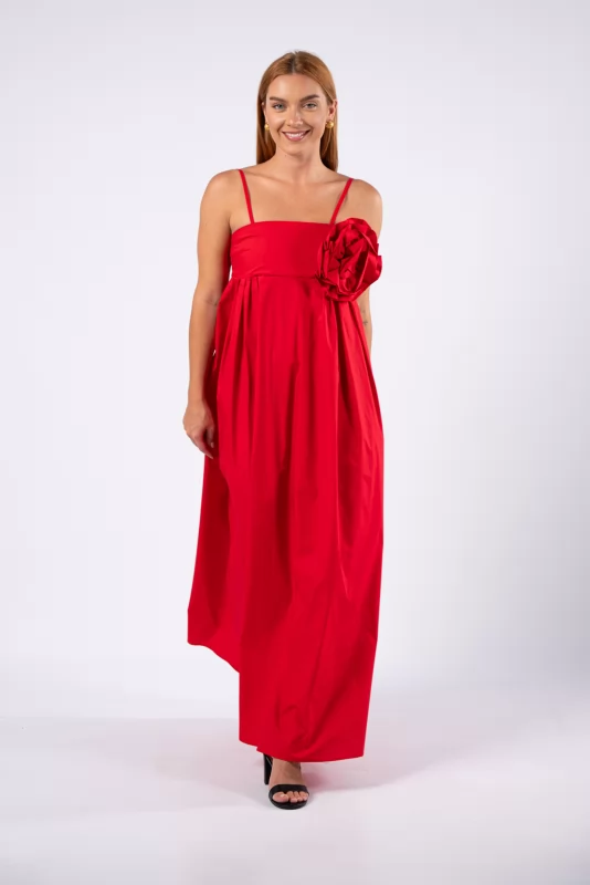 Φόρεμα Cotton Klelia Κόκκινο
