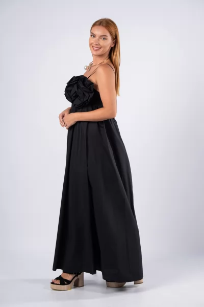 Φόρεμα Cotton Klelia Μαύρο