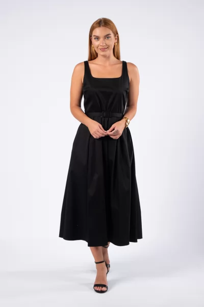 Φόρεμα Cotton Monica Μαύρο
