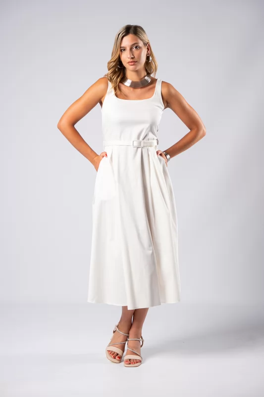 Φόρεμα Cotton Monica Λευκό
