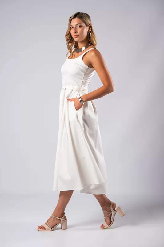 Φόρεμα Cotton Monica Λευκό