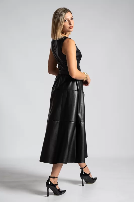 Dress Leatherette With Belt