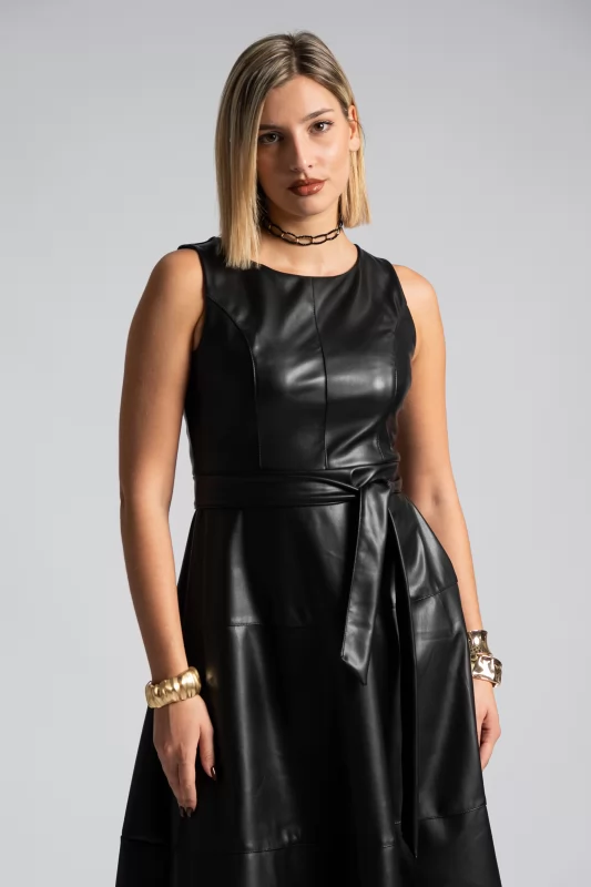 Dress Leatherette With Belt