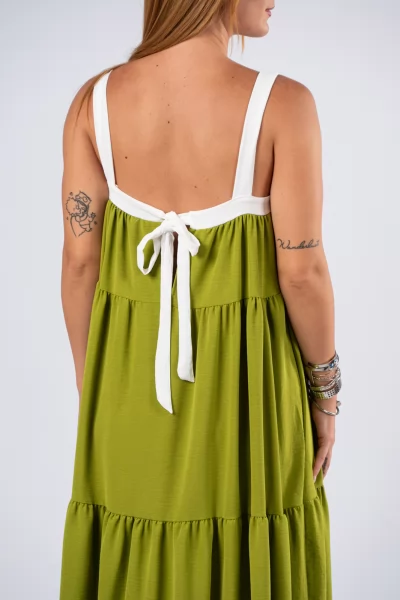 Φόρεμα Φιόγκος Lime