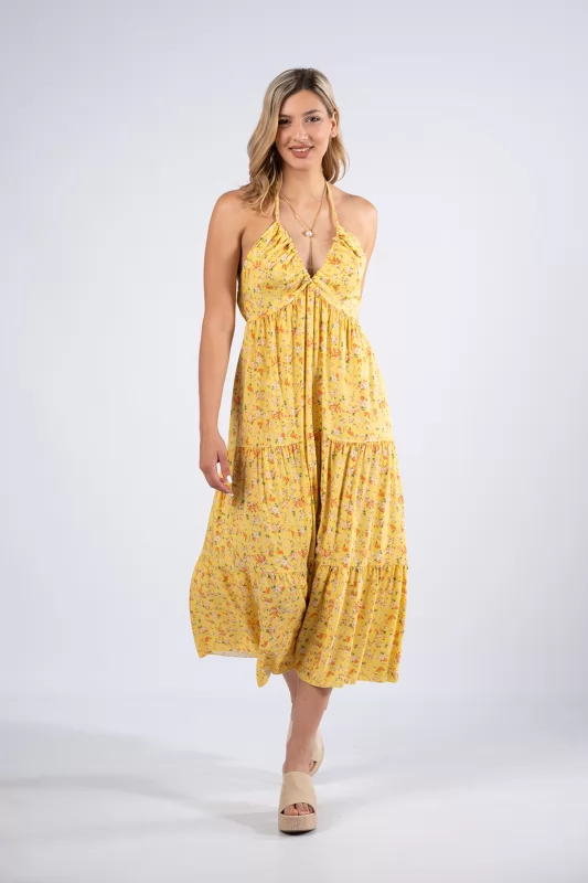 Φόρεμα Floral Yellow