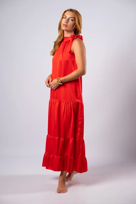 Φόρεμα Halter Κόκκινο