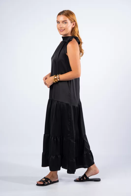 Φόρεμα Halter Μαύρο