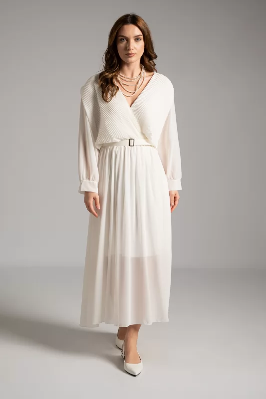 Wrap Dress Pleated Belt 