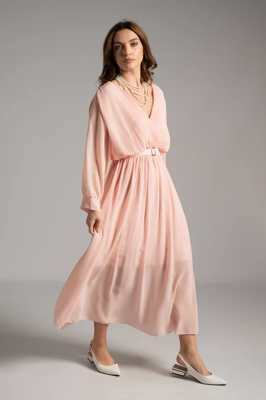 Wrap Dress Pleated Belt 