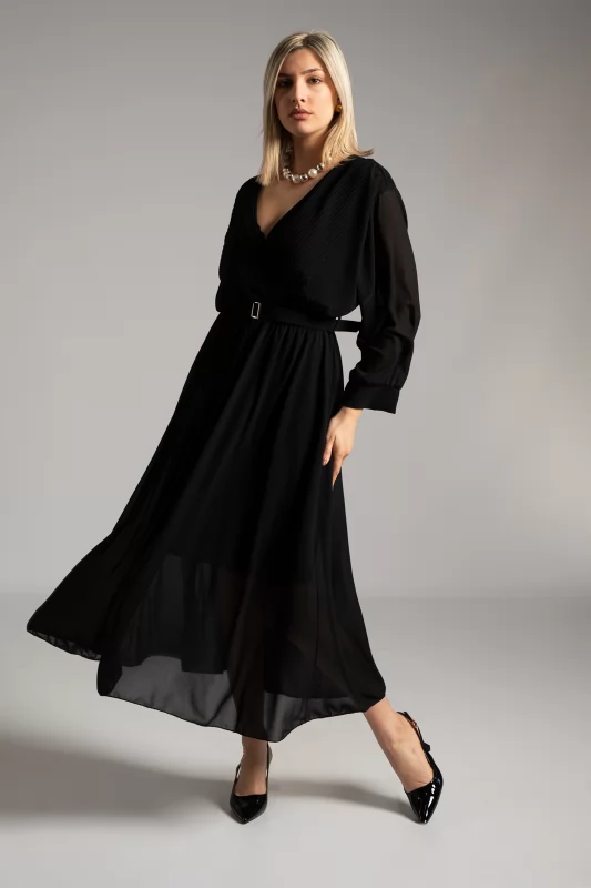 Wrap Dress Pleated Belt 