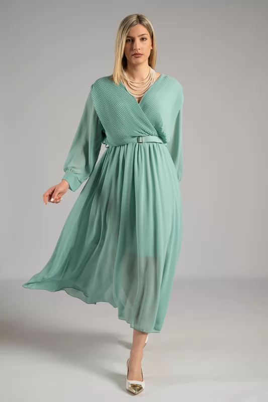 Wrap Dress Pleated Belt 