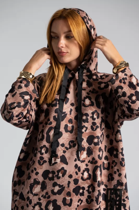 Dress Leopar Hooded 