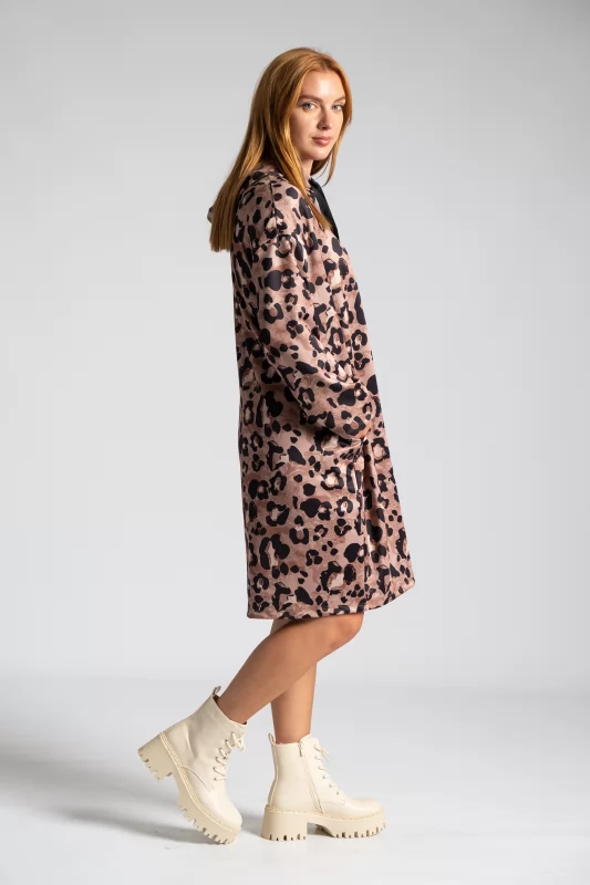 Dress Leopar Hooded 