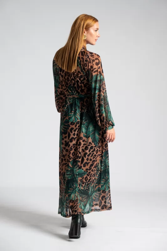 Dress Maxi C-Throu Animal Print Maxi 