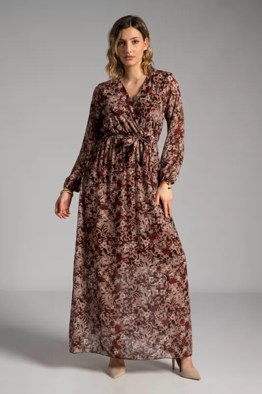 Wrap Dress Maxi Floral 