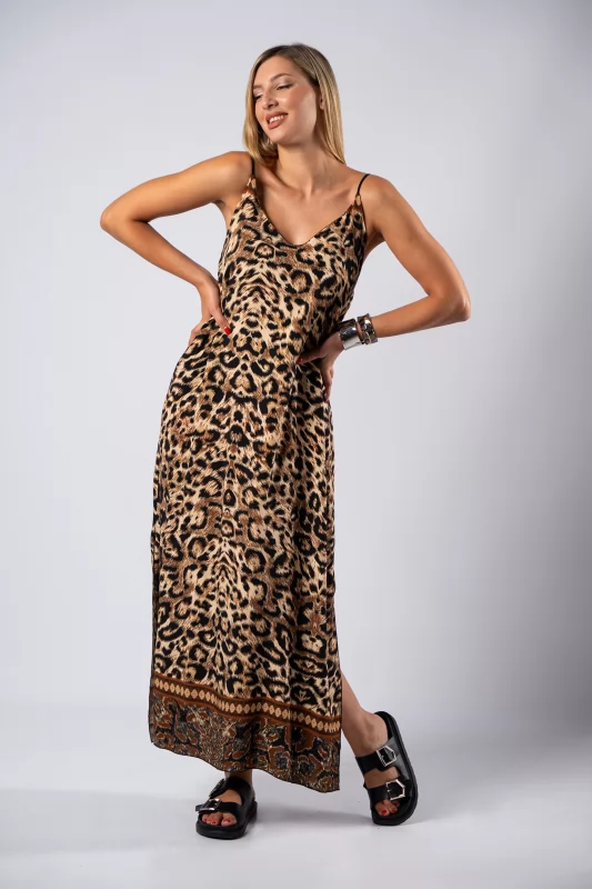 Φόρεμα Maxi Leopar