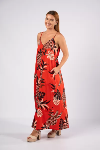 Dress Maxi Pineaple Red