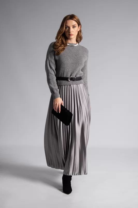 Maxi Pleated Dress Sweater