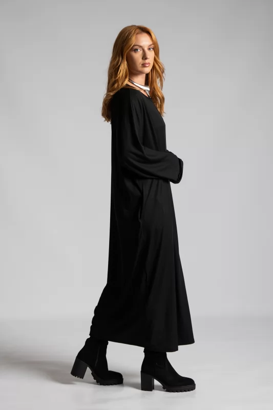 Dress Maxi Rib Lapel