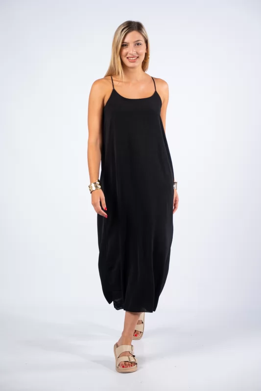 Dress Maxi X Back Black