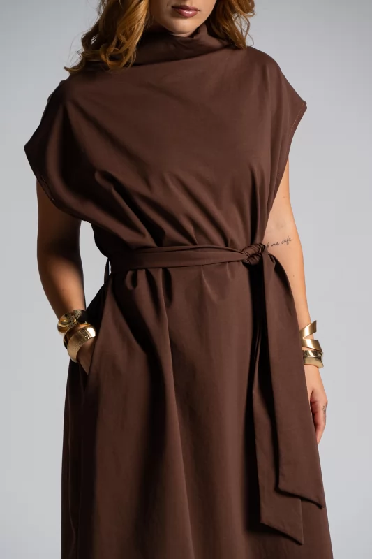 Midi Sleeveless Dress Belt