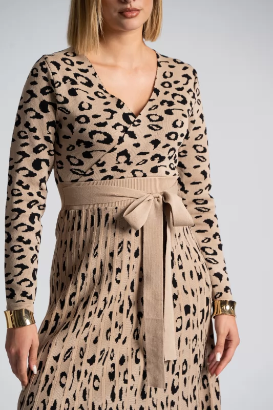 Dress Midi Crouched Leopar