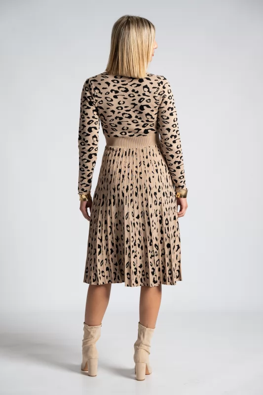 Dress Midi Crouched Leopar