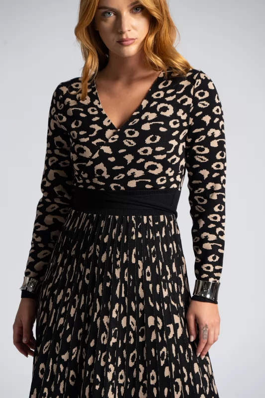 Dress Midi Crouched Leopar