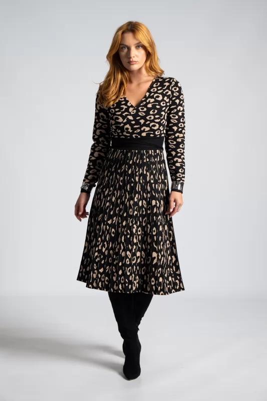 Dress Midi Crouched Leopar