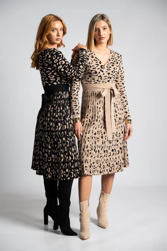 Dress Midi Crouched Leopar