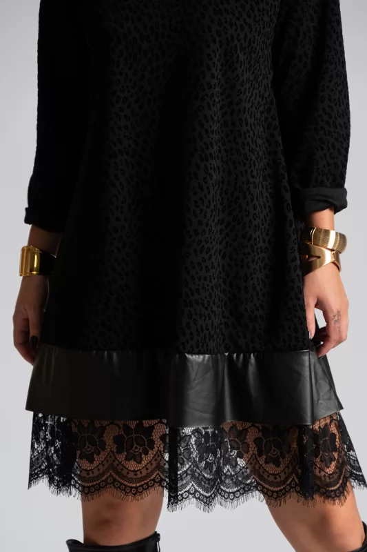 Dress Mini Embossed Lace