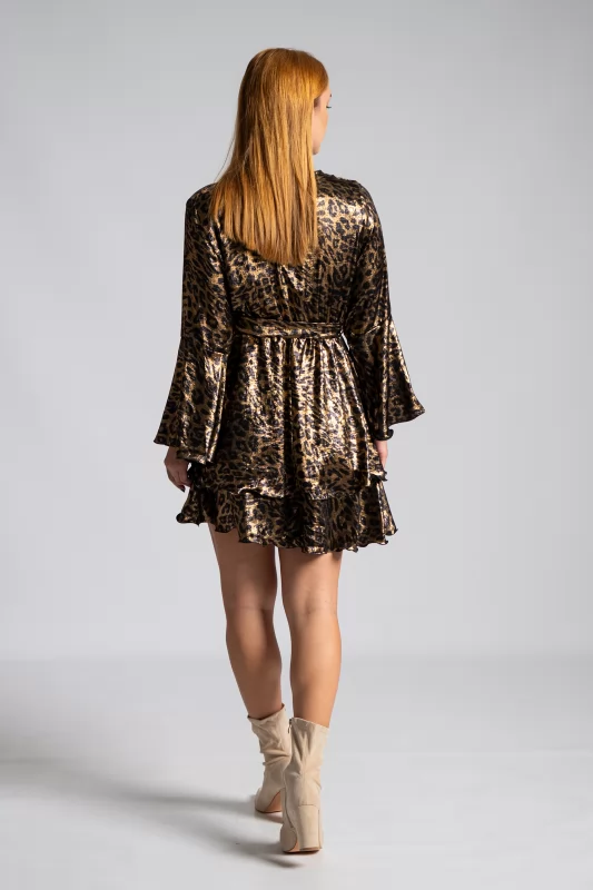 Mini Crouched Dress Metallic