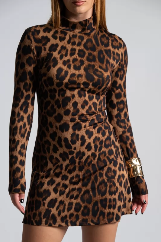 Φόρεμα Mini Leopar Lupeto