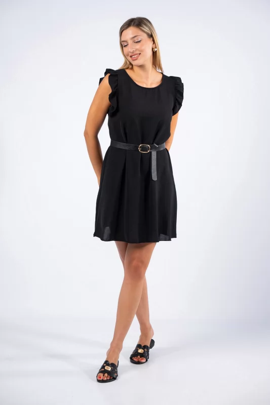 Dress Mini Ruffles Black