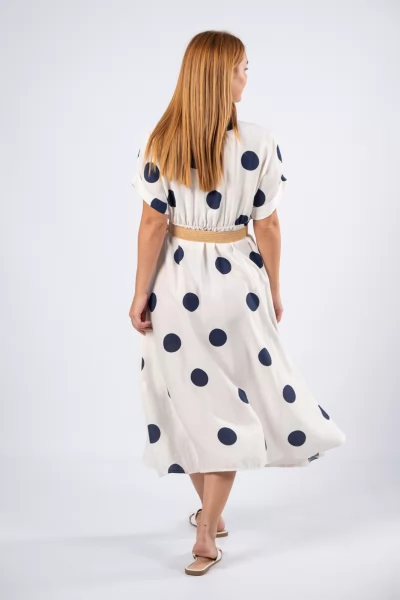 Dress Dot Navy-Cream 