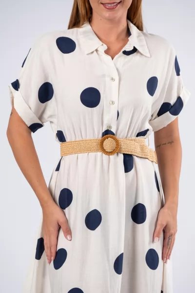 Dress Dot Navy-Cream 