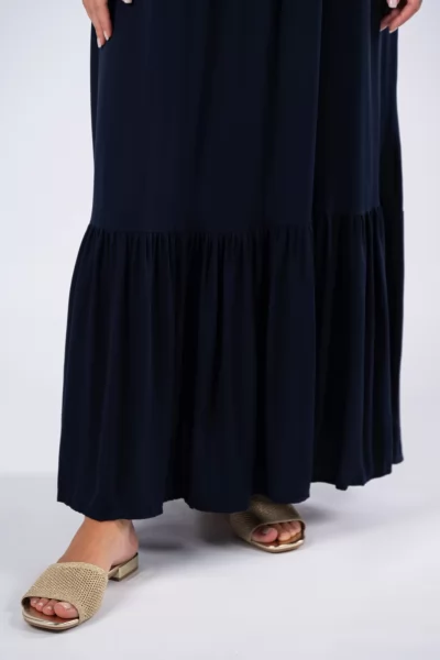 Φόρεμα Τιράντες Βολάν Navy Blue