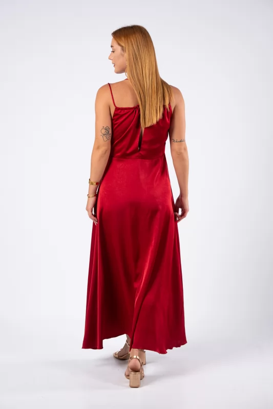 Φόρεμα Χ Τιράντα Wine Red