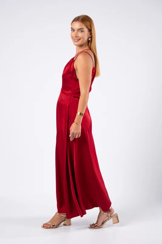 Φόρεμα Χ Τιράντα Wine Red